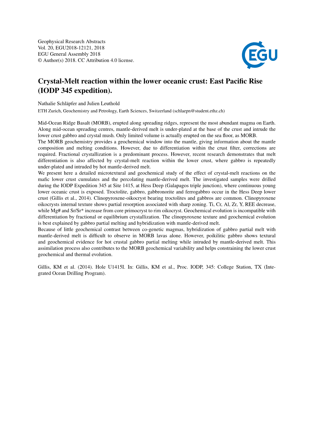 Crystal-Melt Reaction Within the Lower Oceanic Crust: East Pacific Rise