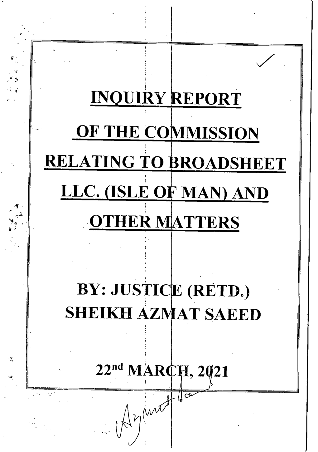 Inquiry Report