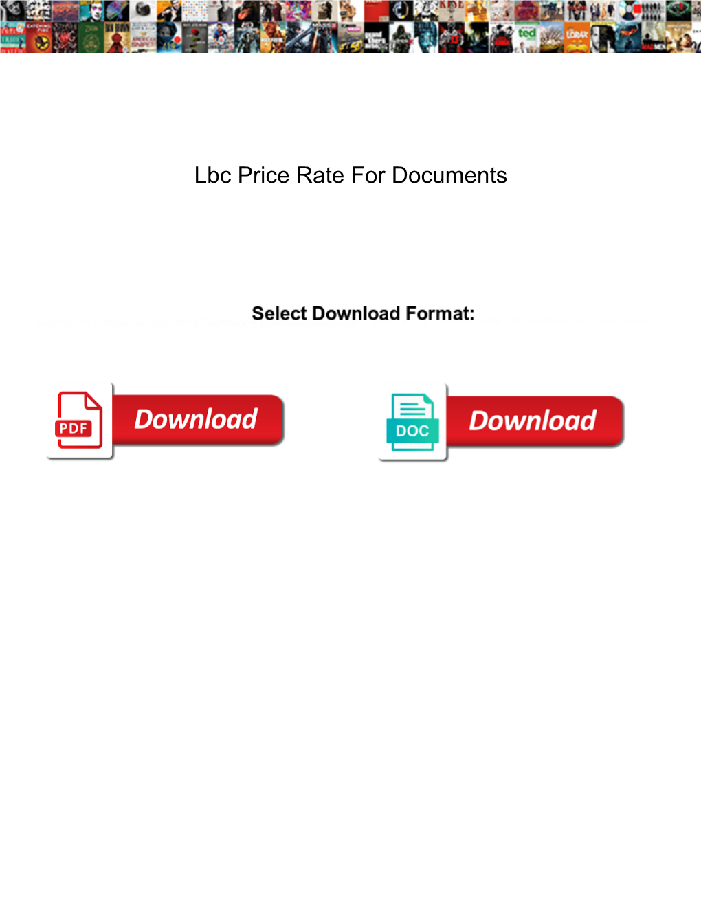 Lbc Price Rate for Documents