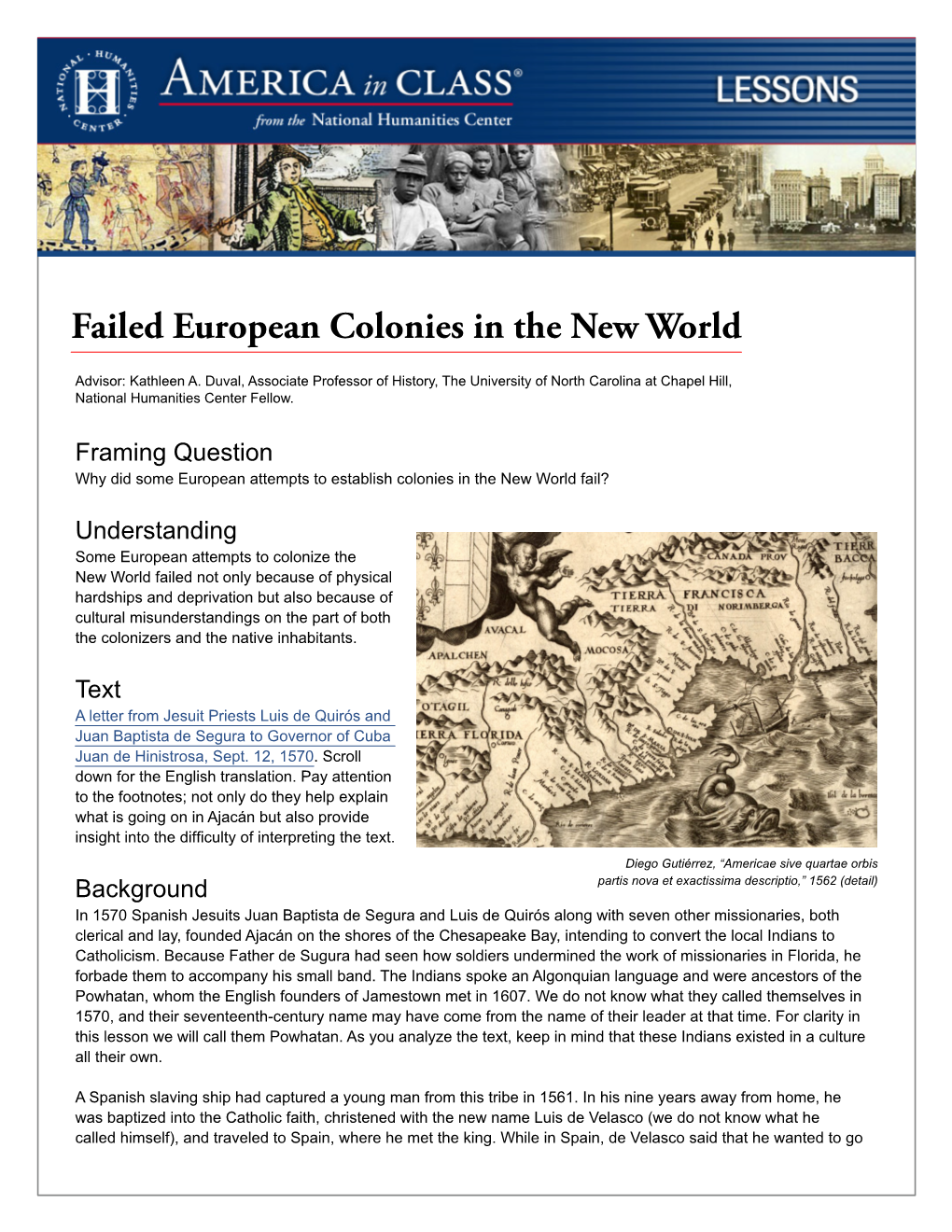 Failed European Colonies in the New World