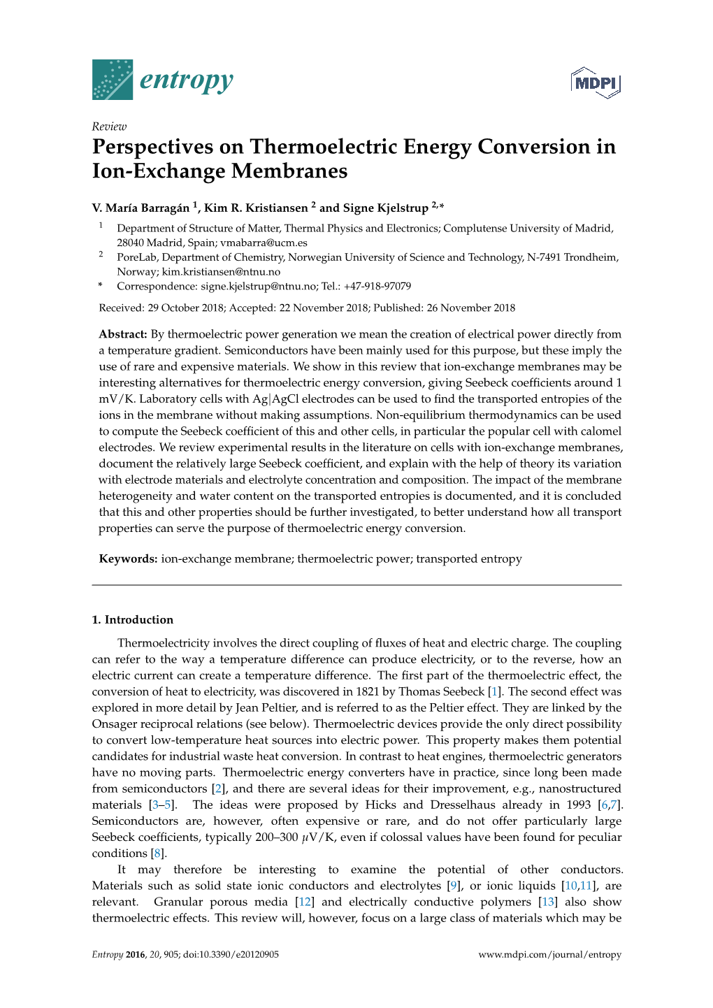 Perspectives on Thermoelectric Energy Conversion in Ion-Exchange Membranes