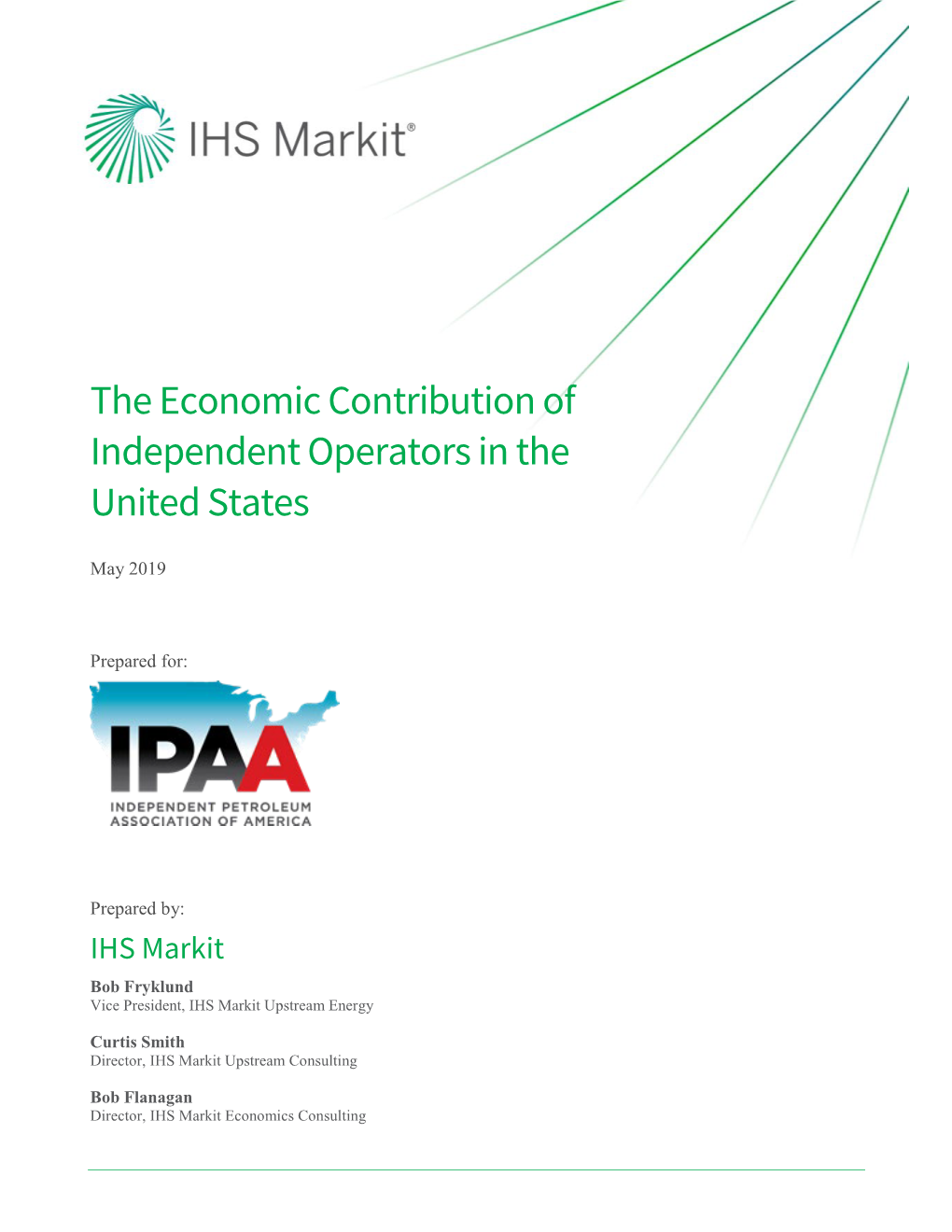 The Economic Contribution of Independent Operators in the United States
