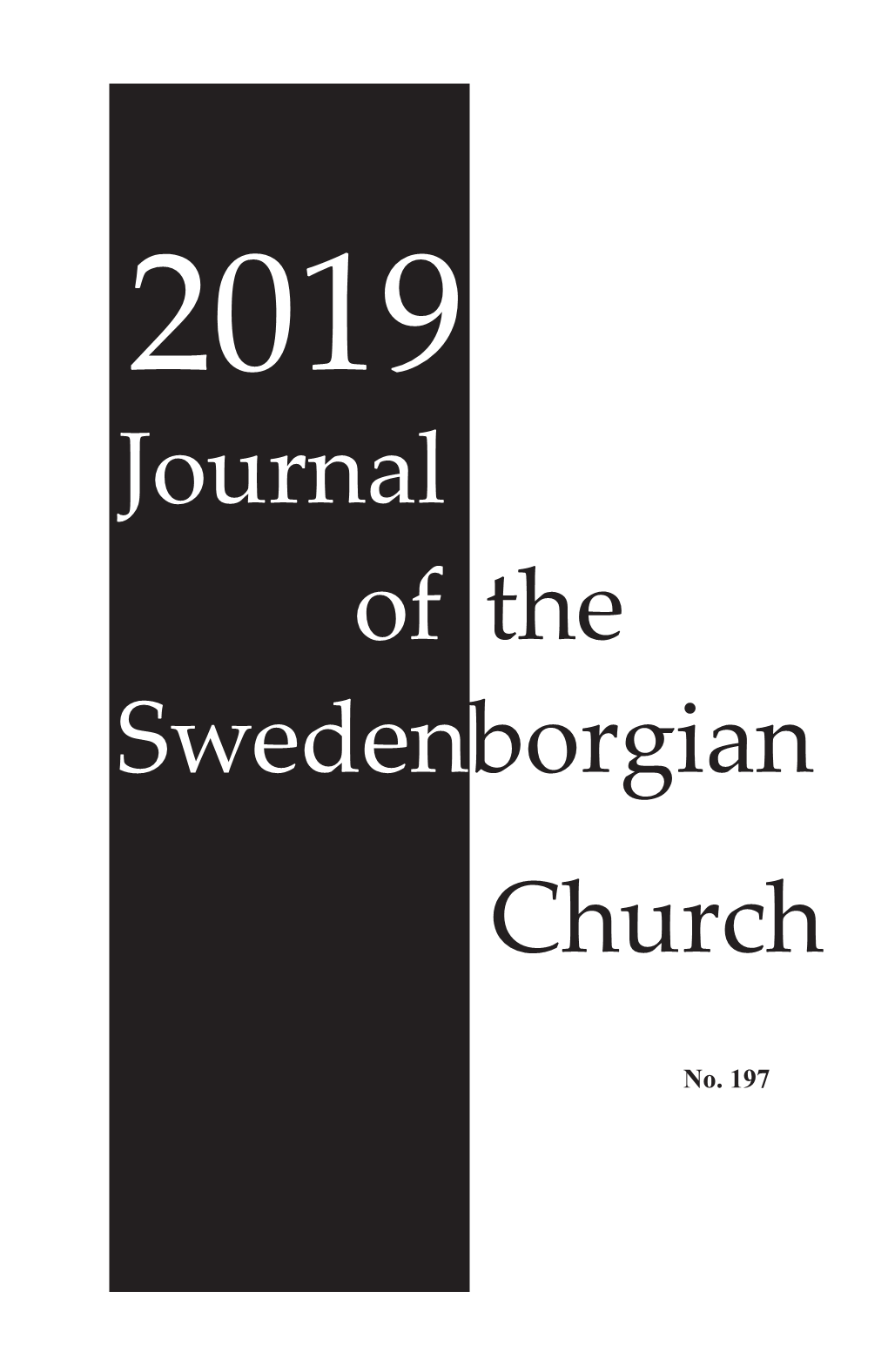 2019 Journal of the Swedenborgian Church