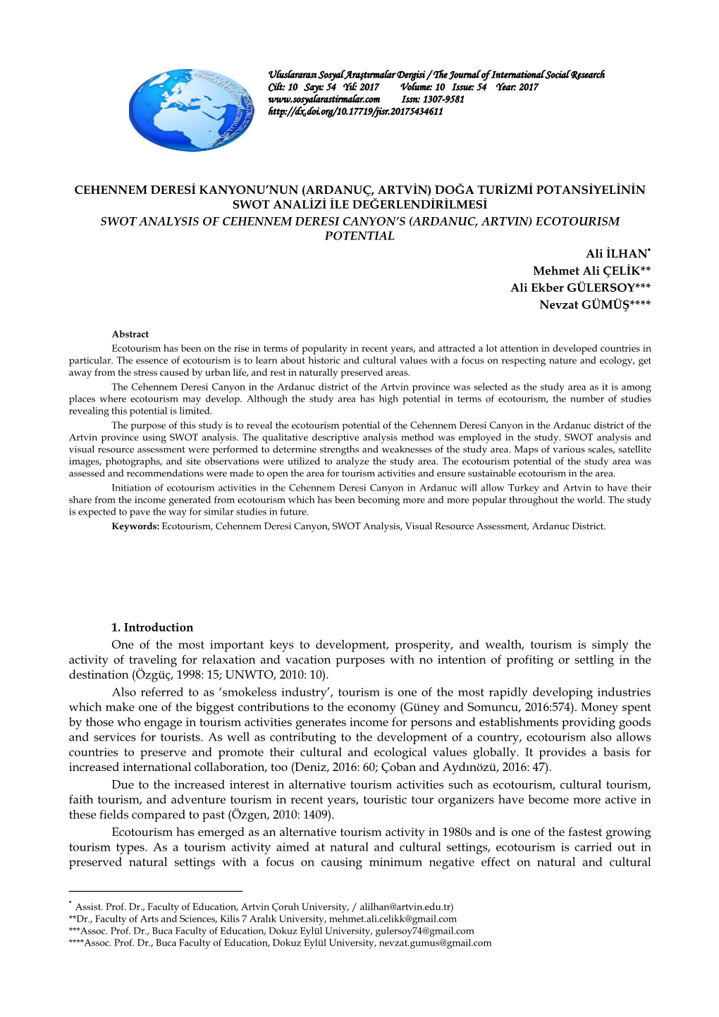 Swot Analysis of Cehennem Deresi Canyon?