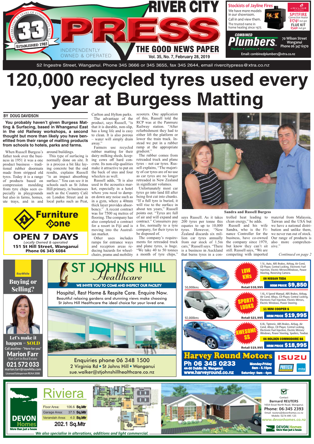 120,000 Recycled Tyres Used Every Year at Burgess Matting