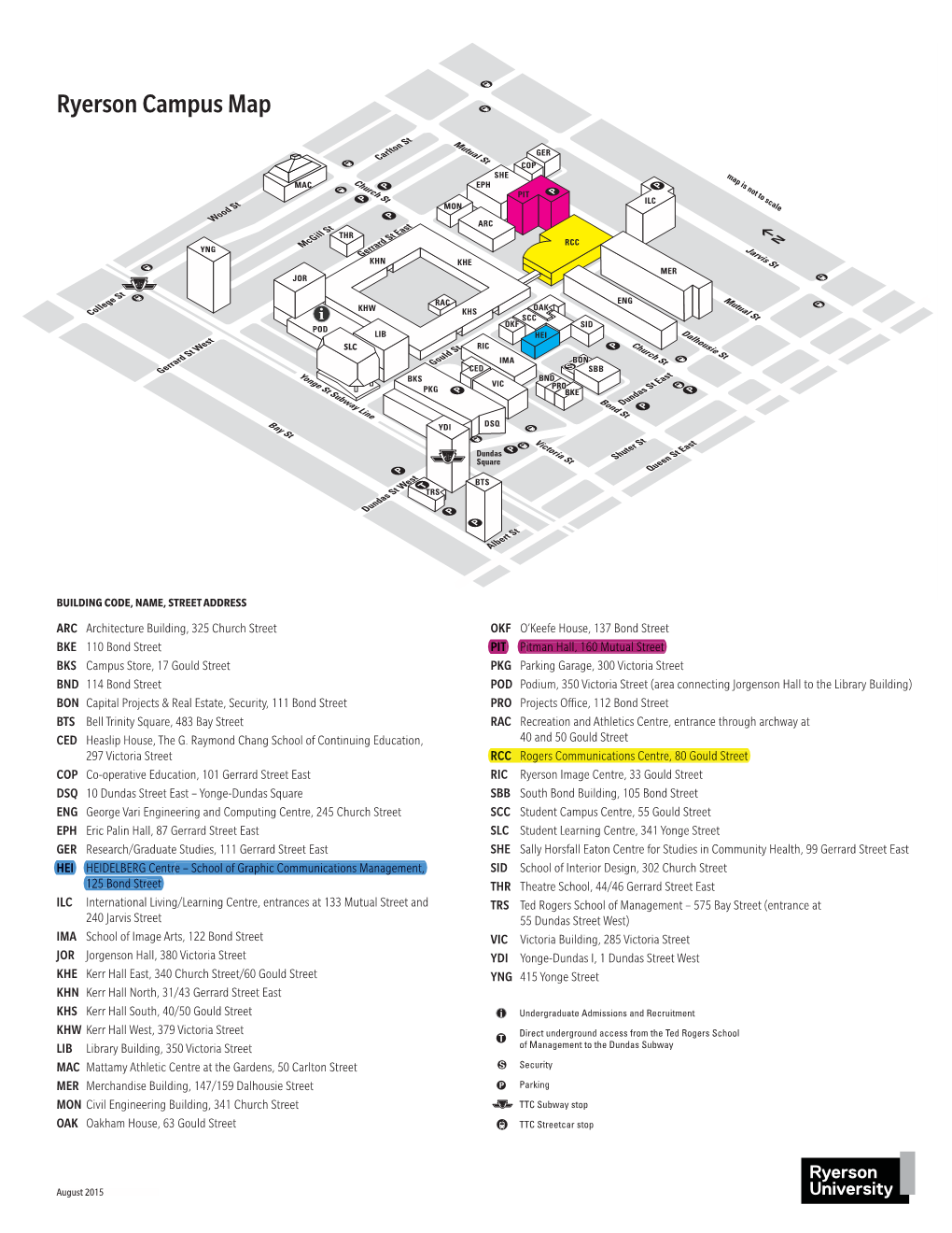 Ryerson Campus Map