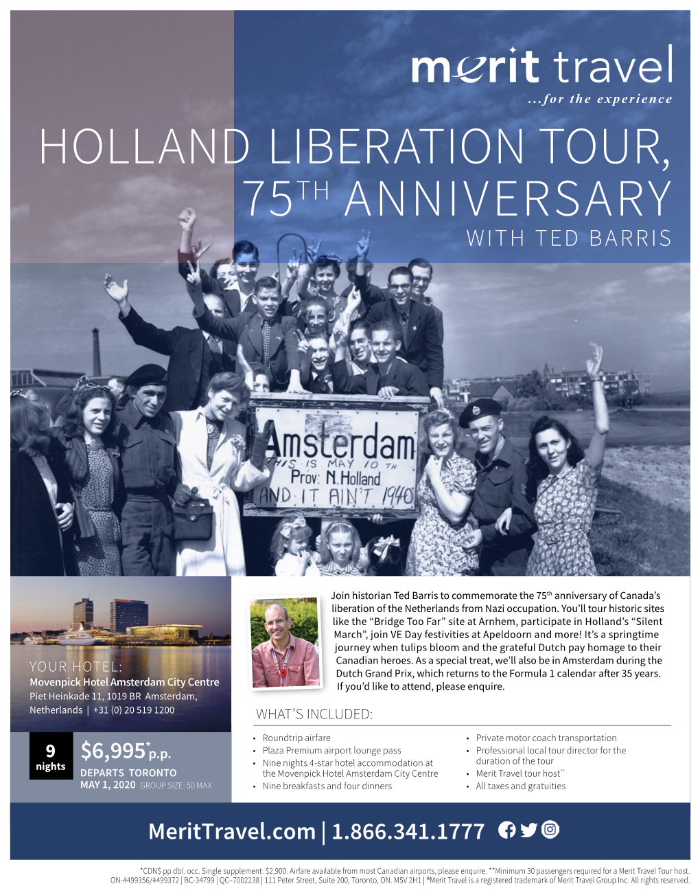 Holland Liberation Tour, 75Th Anniversary with Ted Barris