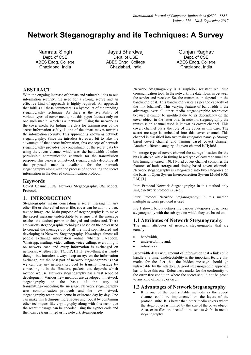 Network Steganography and Its Techniques: a Survey