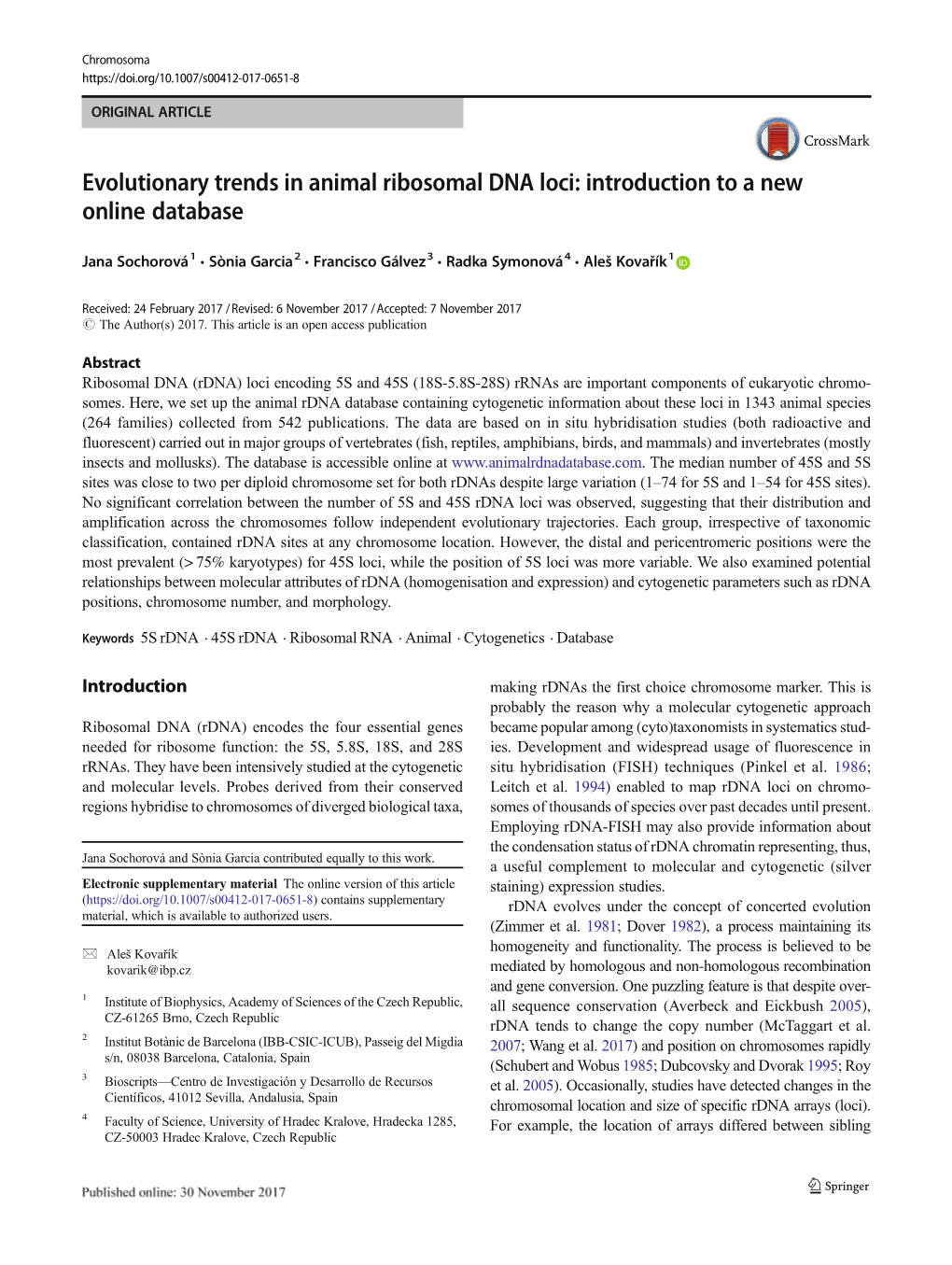Evolutionary Trends in Animal Ribosomal DNA Loci: Introduction to a New Online Database