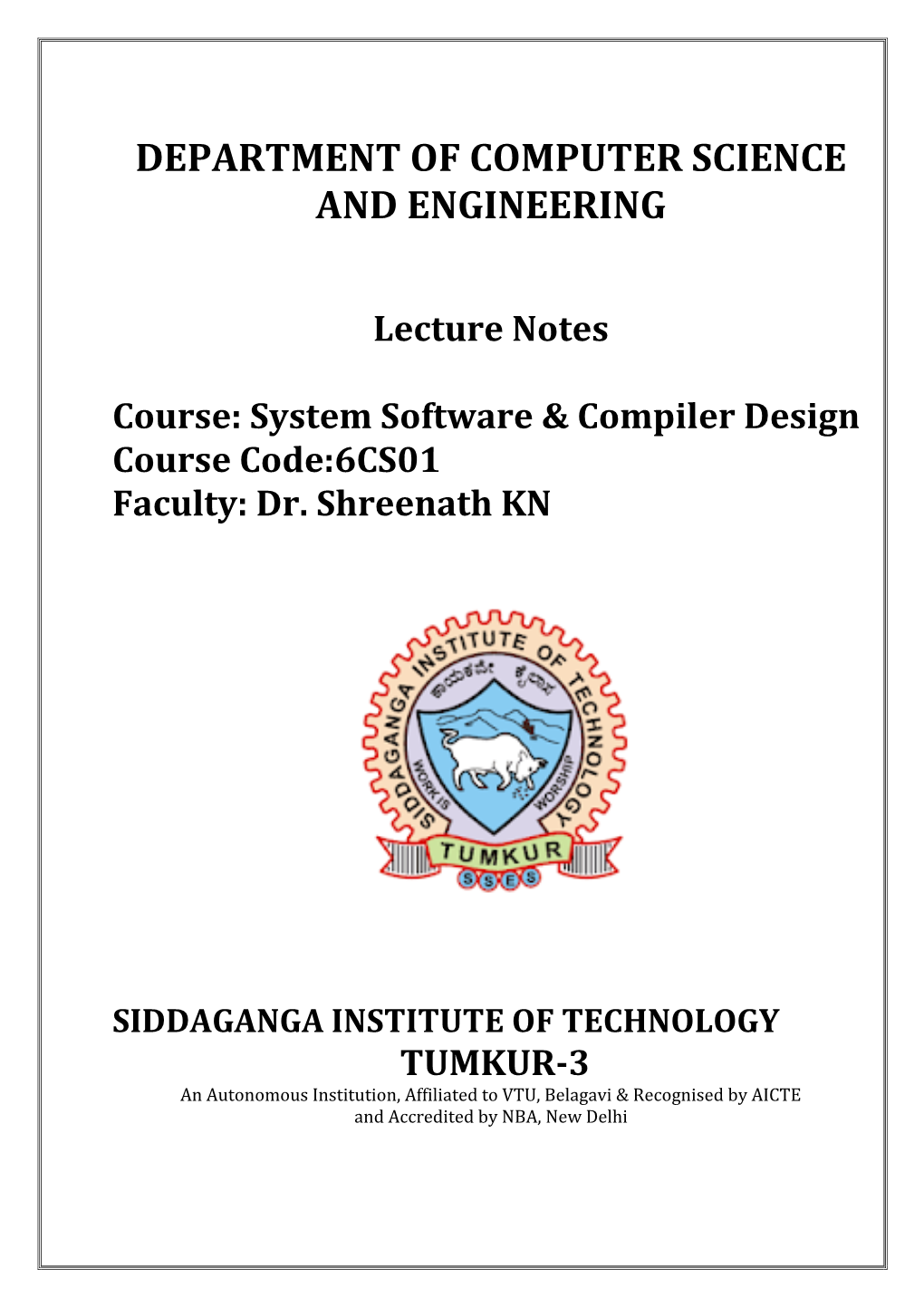 System Software and Compiler Design
