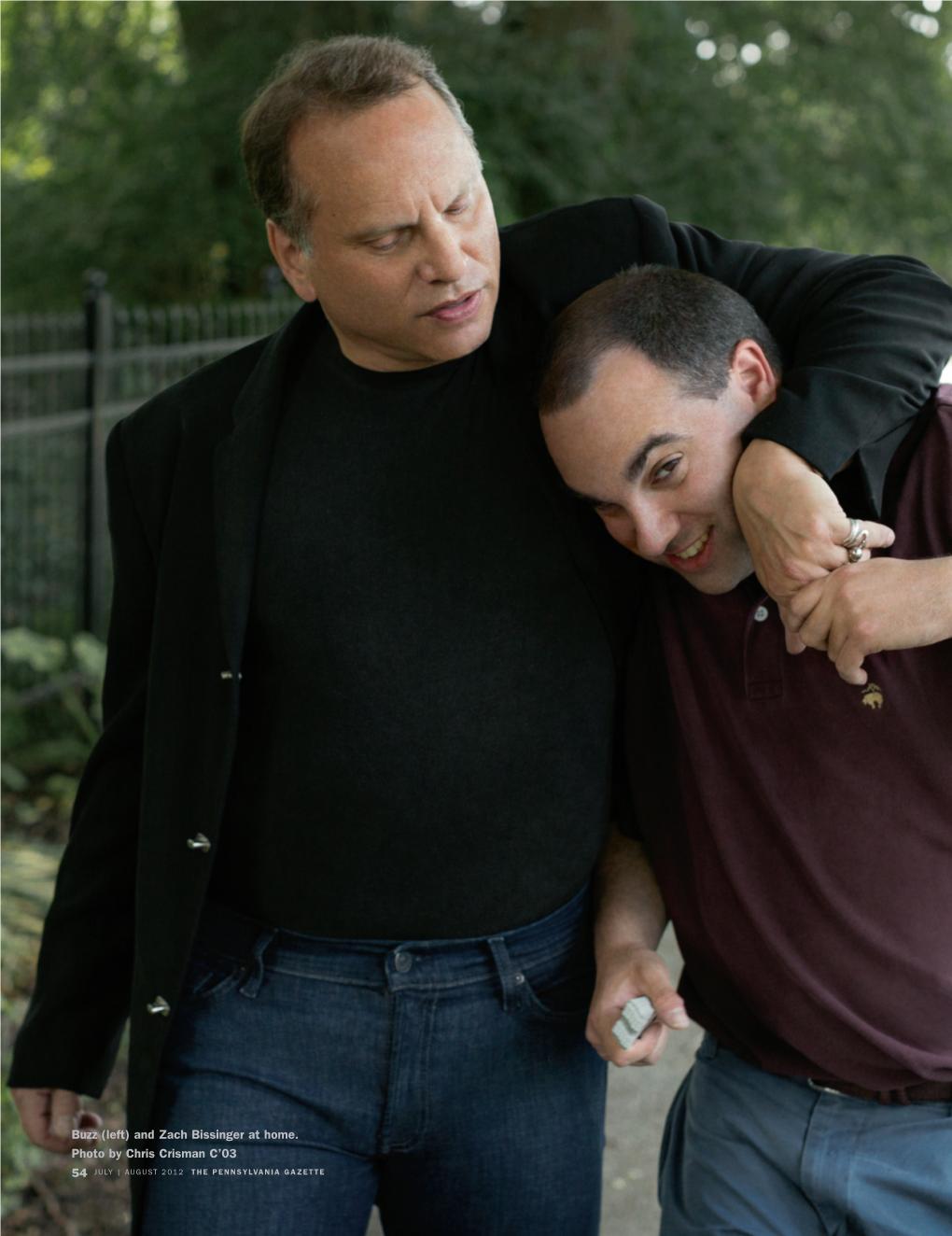 Buzz (Left) and Zach Bissinger at Home. Photo by Chris Crisman C'03