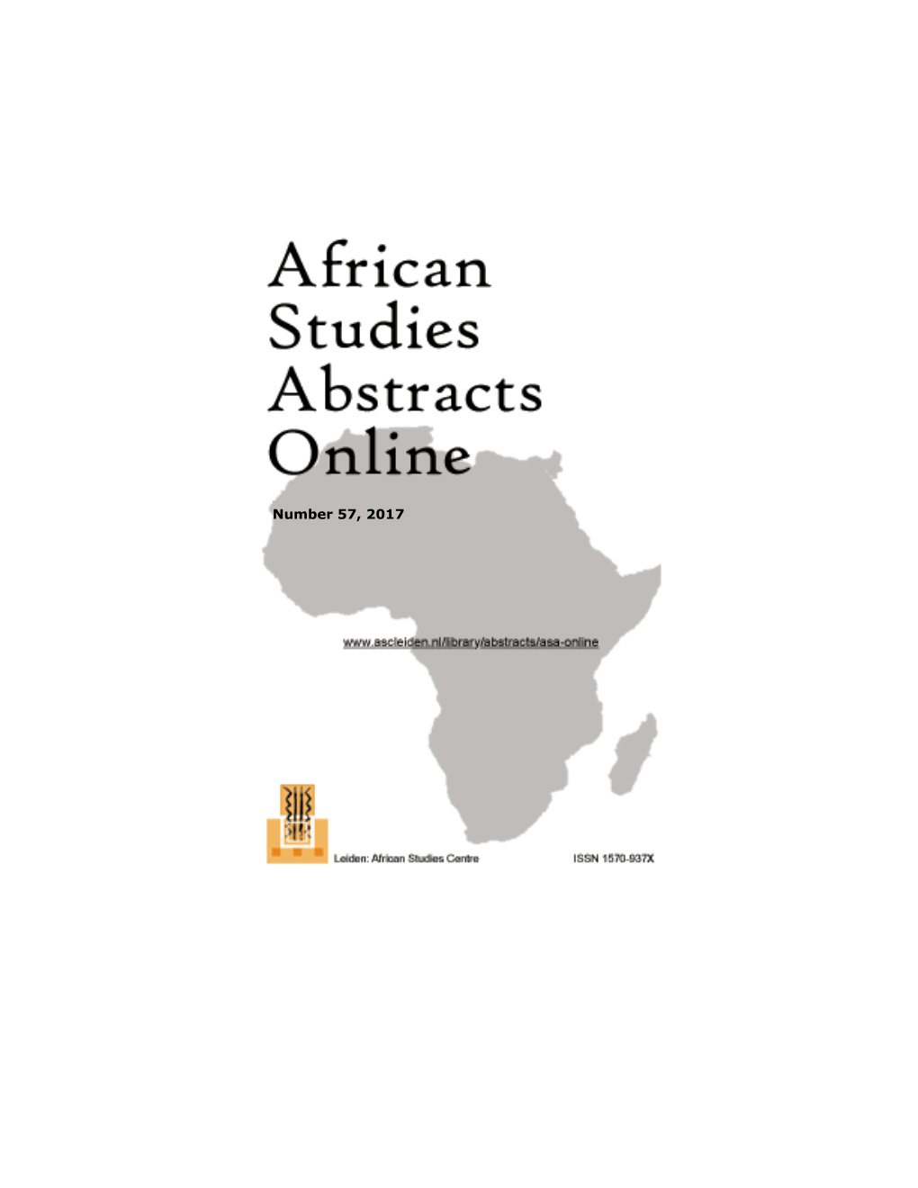 African Studies Abstracts Online: Number 57, 2017