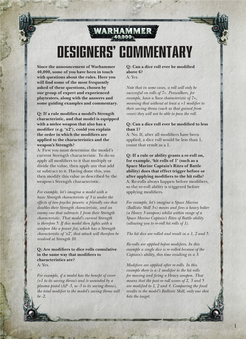 Designers' Commentary