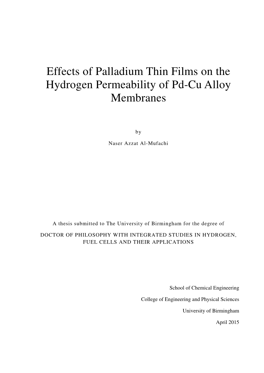 Effects of Palladium Thin Films on the Hydrogen Permeability of Pd-Cu Alloy Membranes