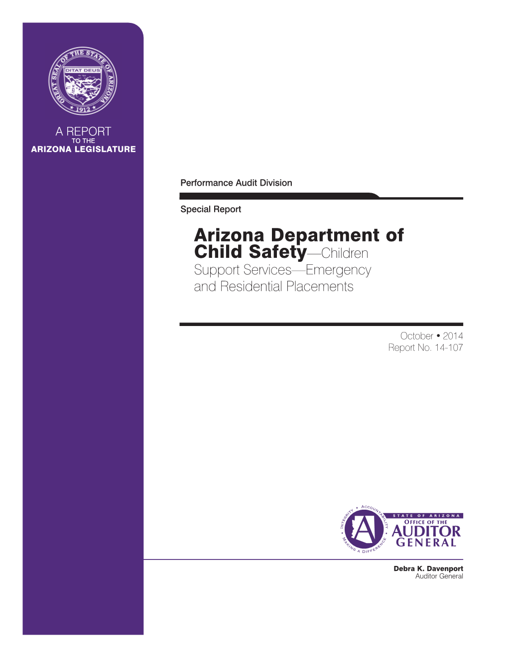 Report to the Arizona Legislature