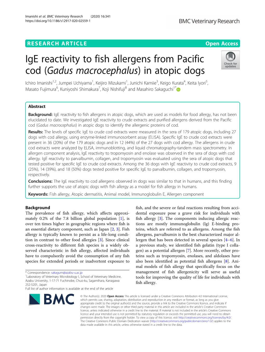 Ige Reactivity to Fish Allergens from Pacific