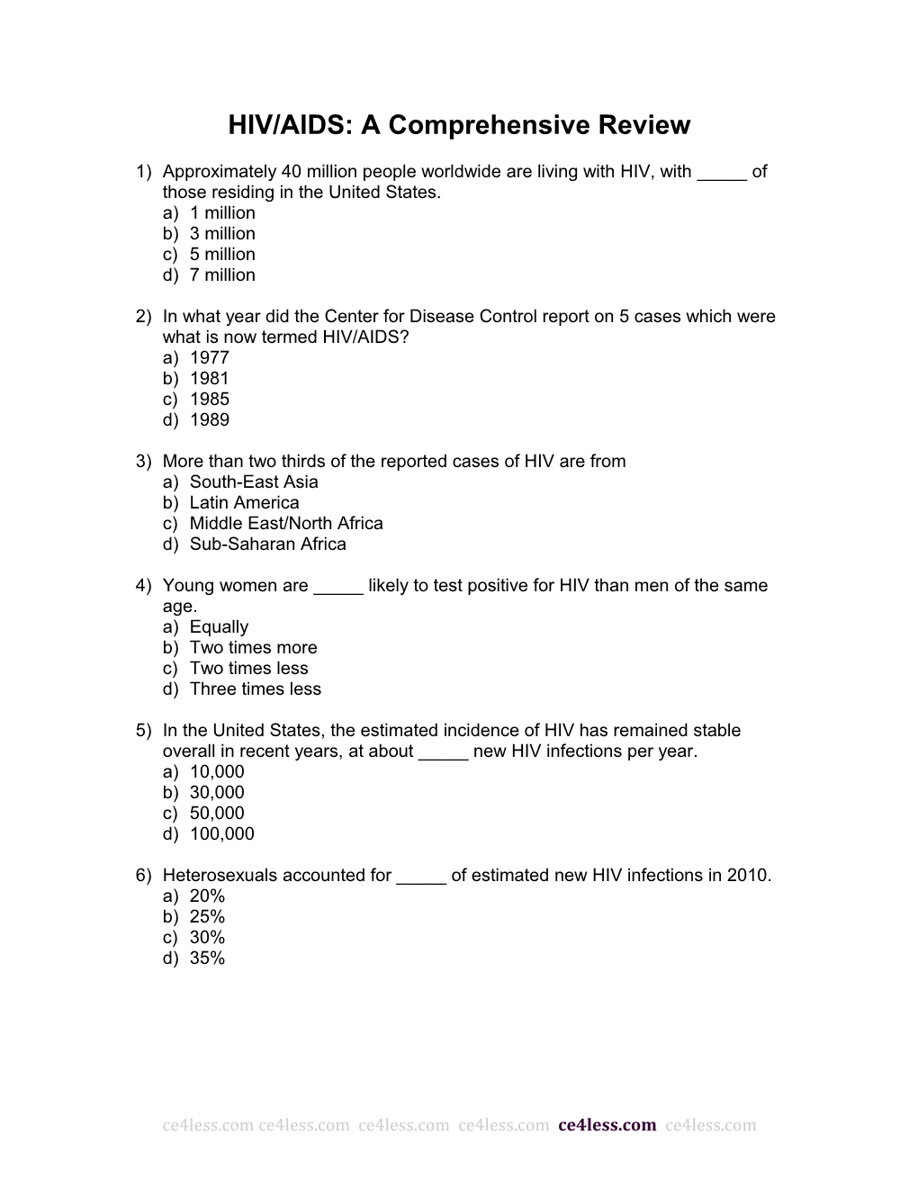 HIV/AIDS: a Comprehensive Review