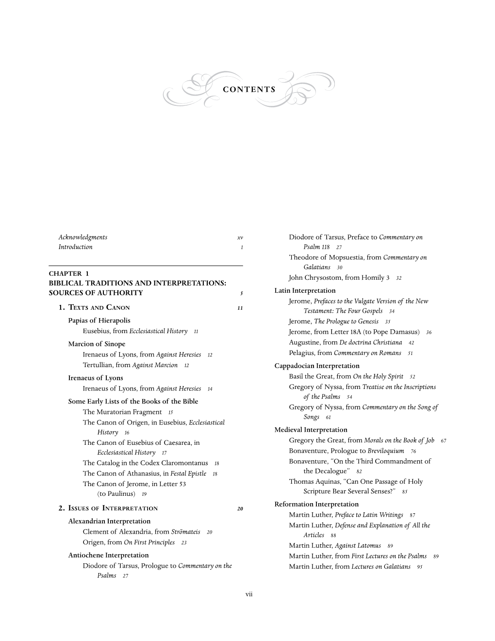 Detailed Table of Contents