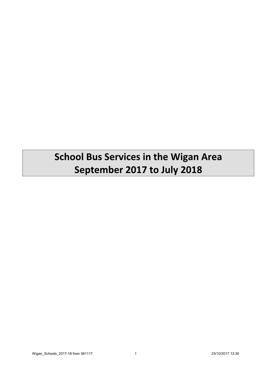 School Bus Services in the Trafford Area