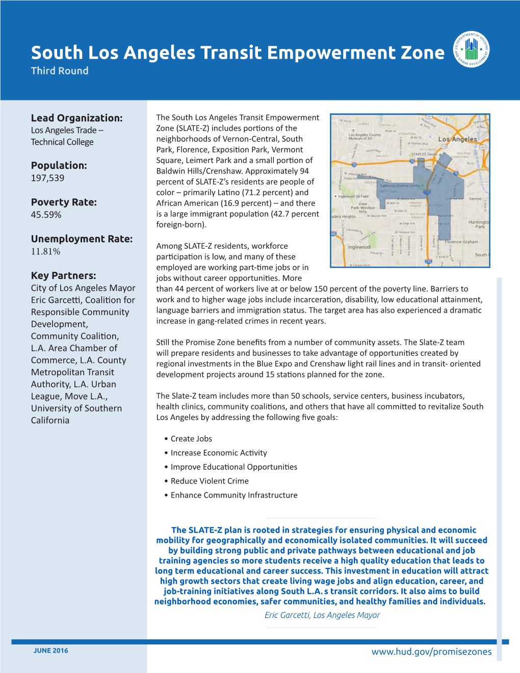 South Los Angeles Transit Empowerment Zone Third Round