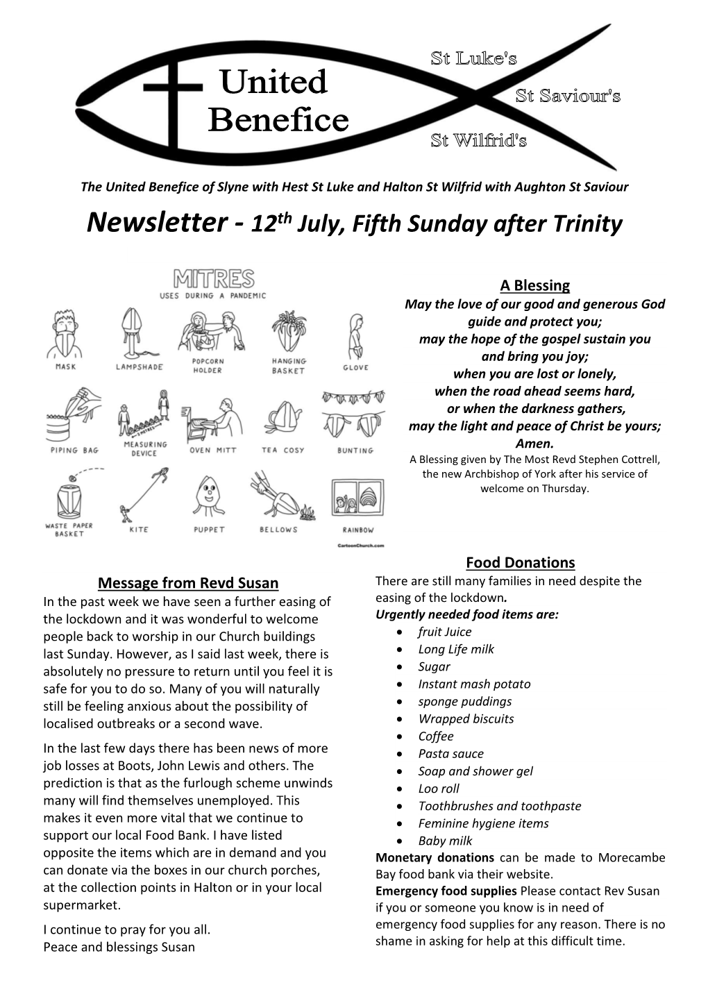 Newsletter - 12Th July, Fifth Sunday After Trinity