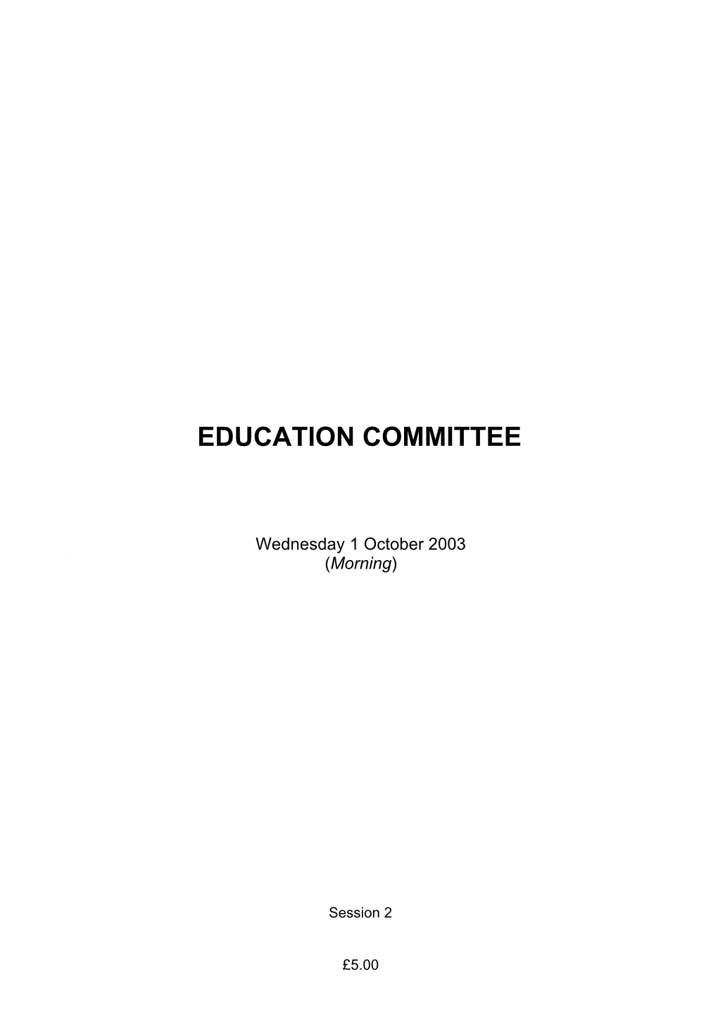 Education Committee