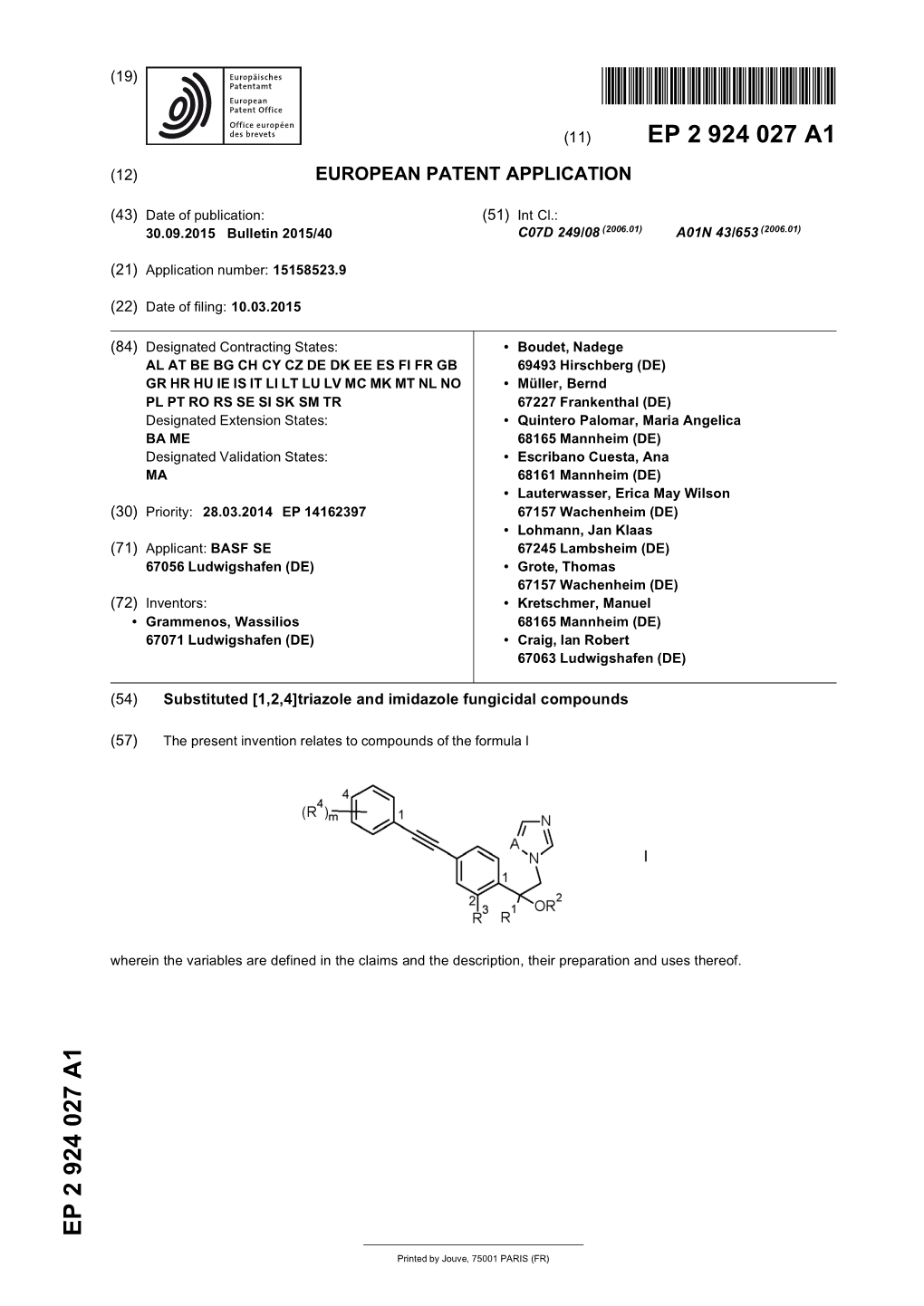 Substituted [1,2,4]Triazole and Imidazole Fungicidal Compounds