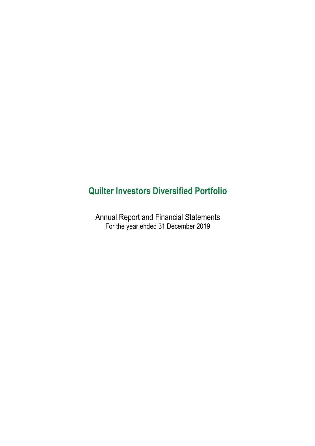 Quilter Investors Diversified Portfolio