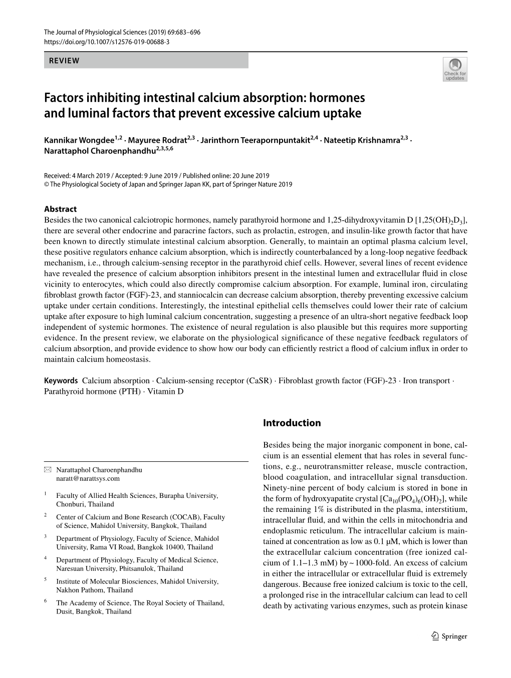 Factors Inhibiting Intestinal Calcium Absorption: Hormones and Luminal Factors That Prevent Excessive Calcium Uptake