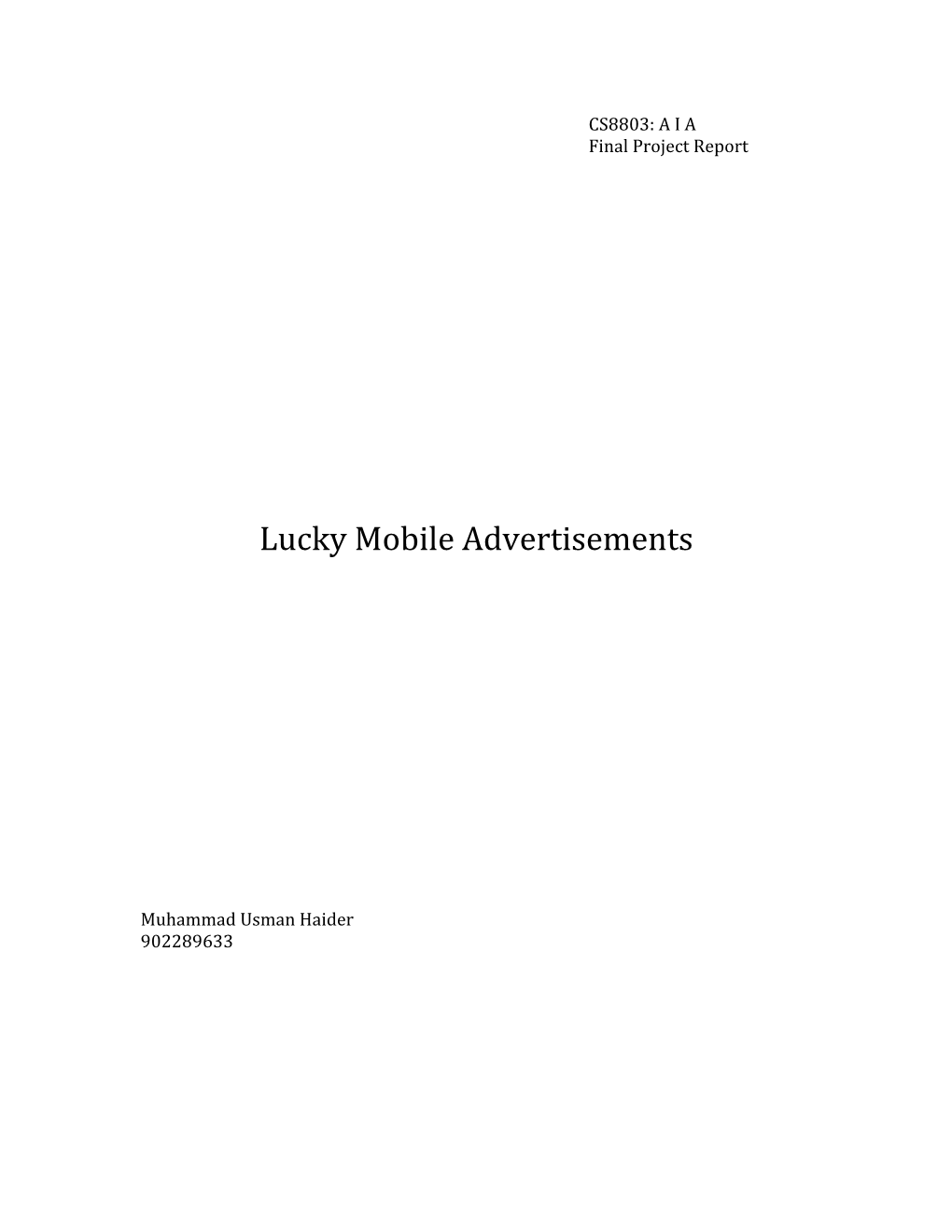 Lucky Mobile Advertisements