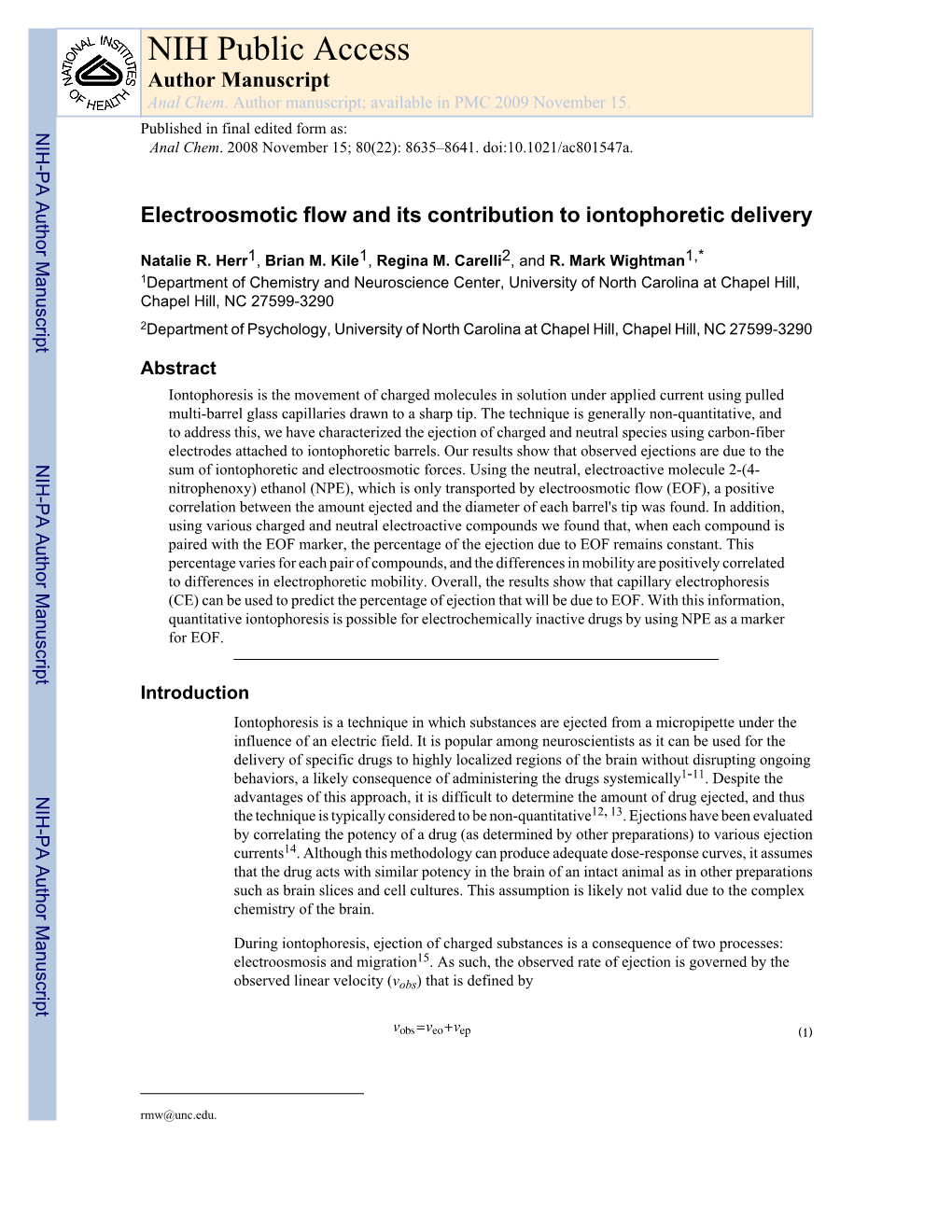 NIH Public Access Author Manuscript Anal Chem