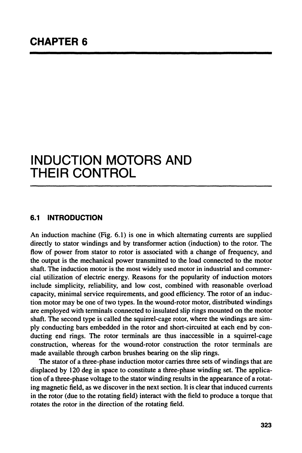 Induction Motors and Their Control
