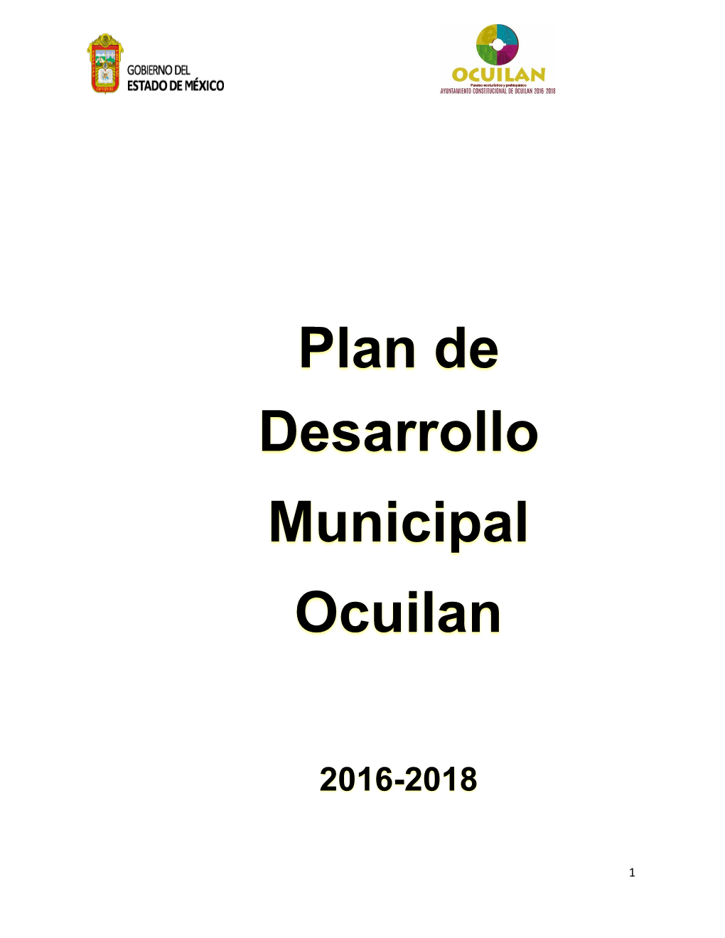Plan De Desarrollo Municipal Ocuilan