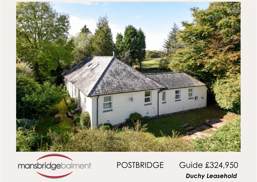POSTBRIDGE Guide £324,950 Duchy Leasehold