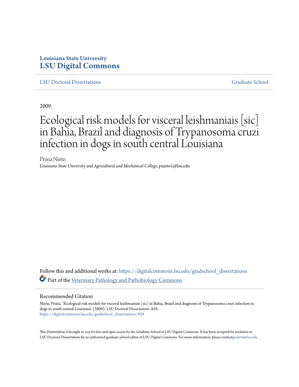 In Bahia, Brazil and Diagnosis of Trypanosoma Cruzi Infection