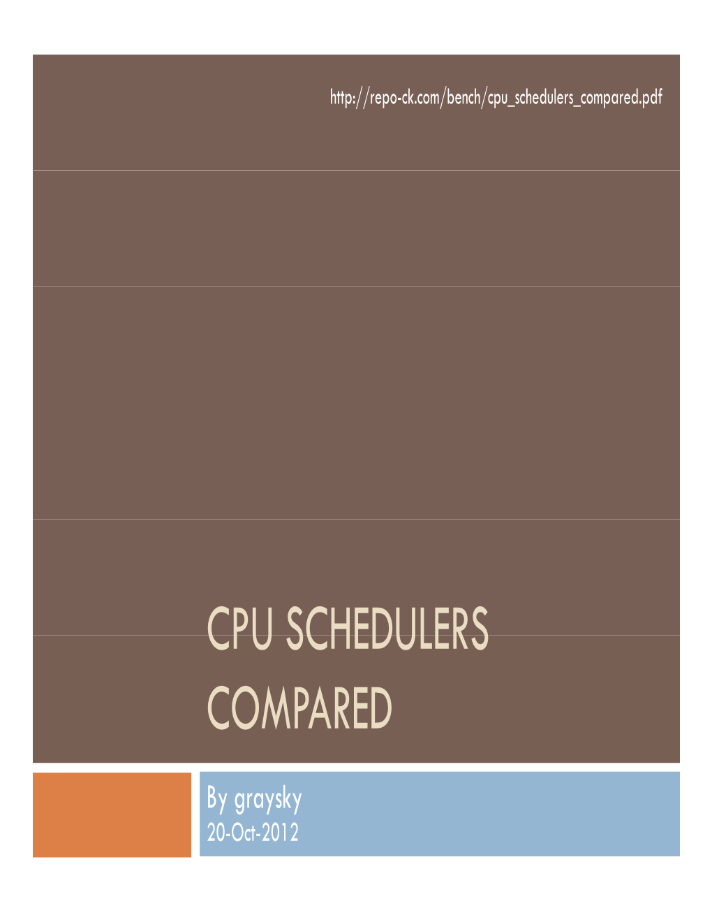 Cpu Schedulers Compared