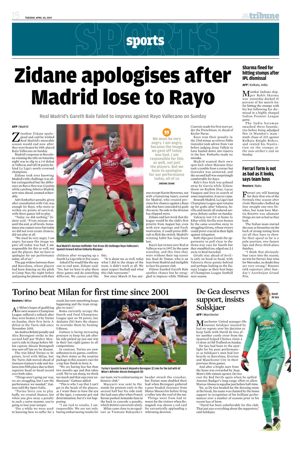 Zidane Apologises After Madrid Lose to Rayo