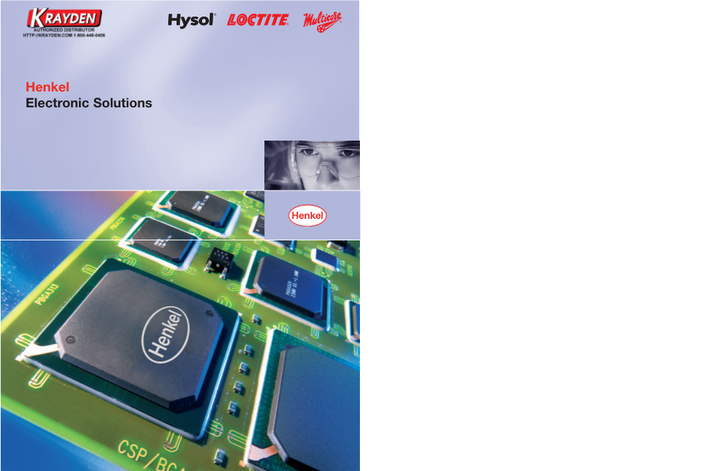 Henkel Electronic Solutions Worldwide Manufacturing Table of Contents