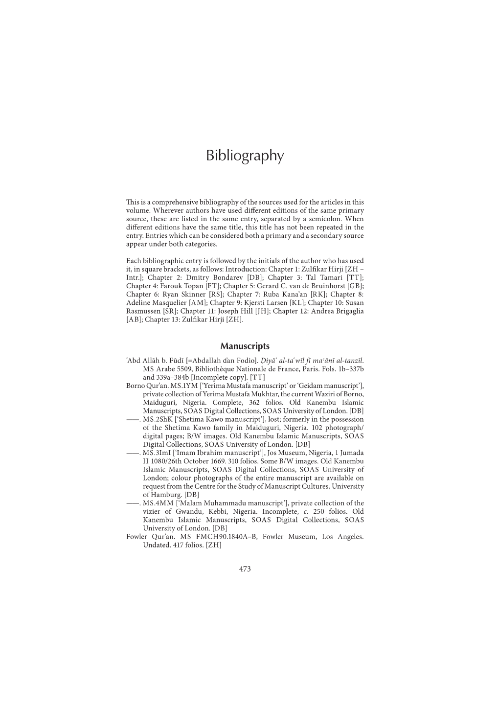 Bibliography