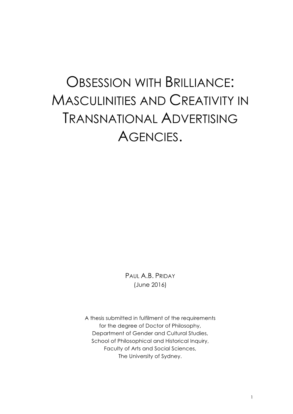 Masculinities and Creativity in Transnational Advertising Agencies