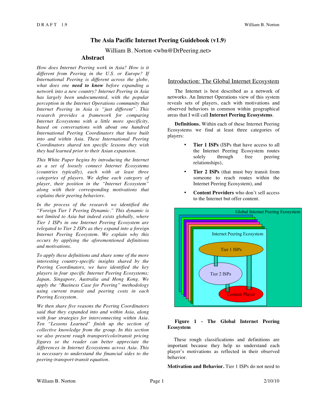 The Asia Pacific Internet Peering Guidebook (V1.9) William B