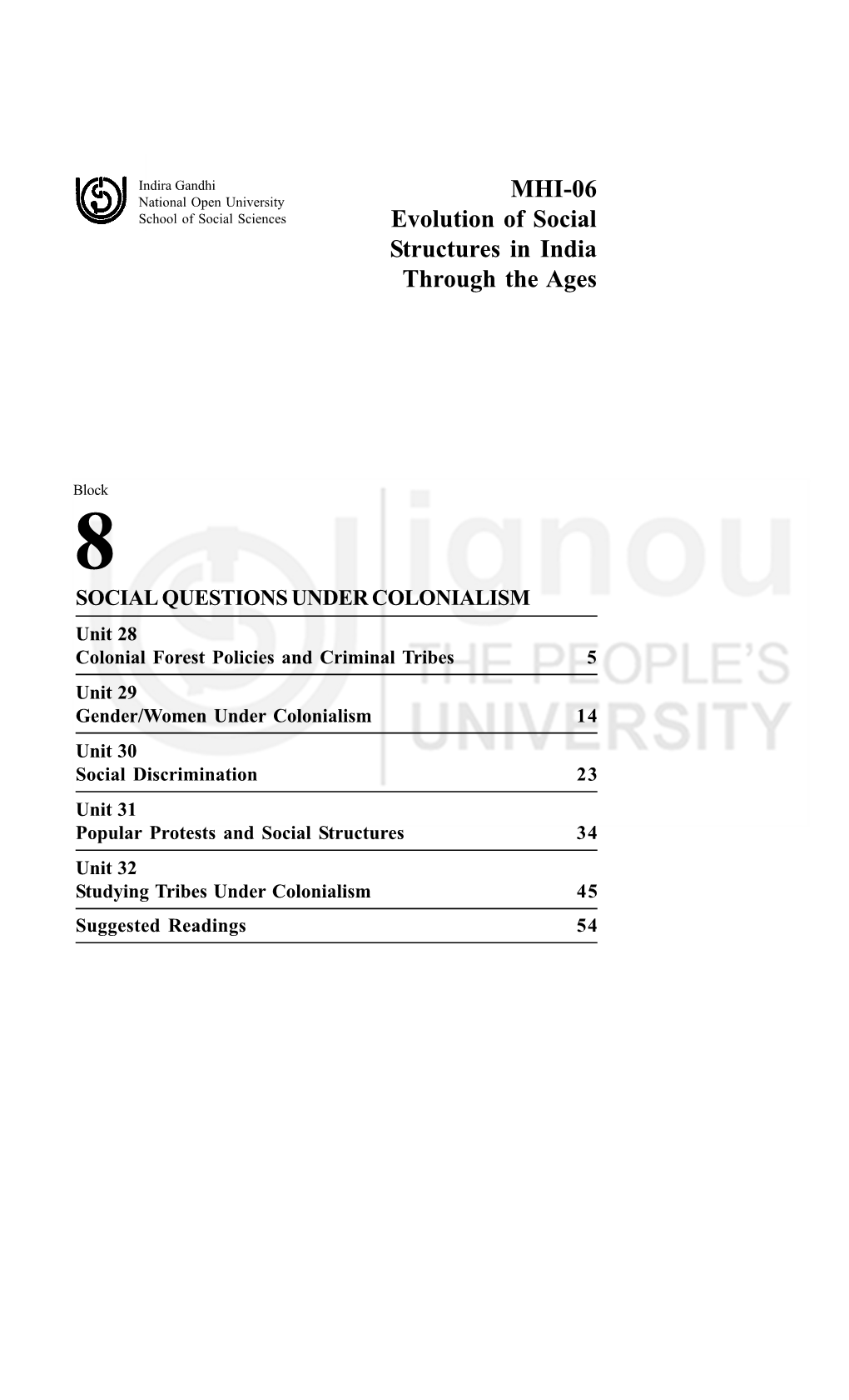 MHI-06 Evolution of Social Structures in India Through the Ages 8