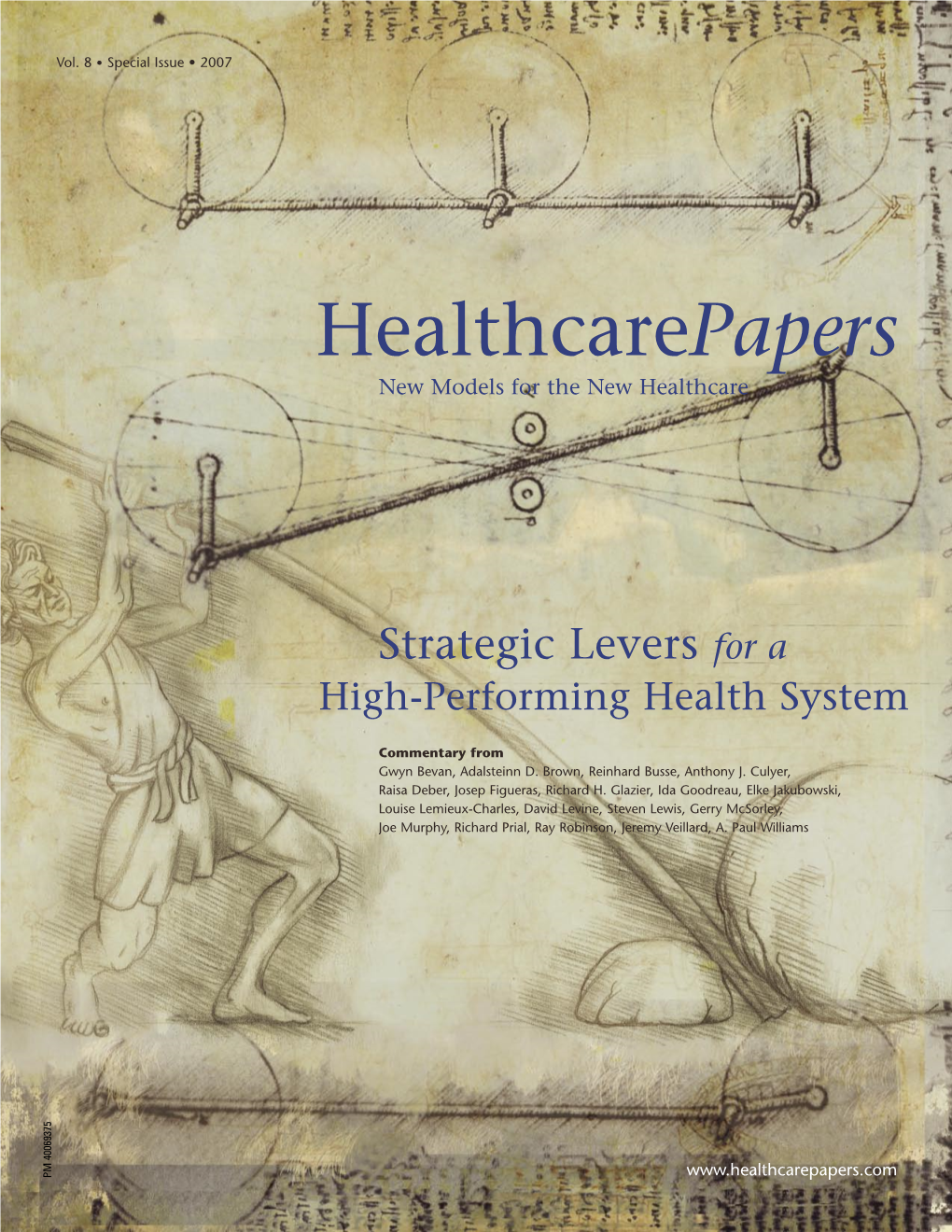 Healthcarepapers New Models for the New Healthcare