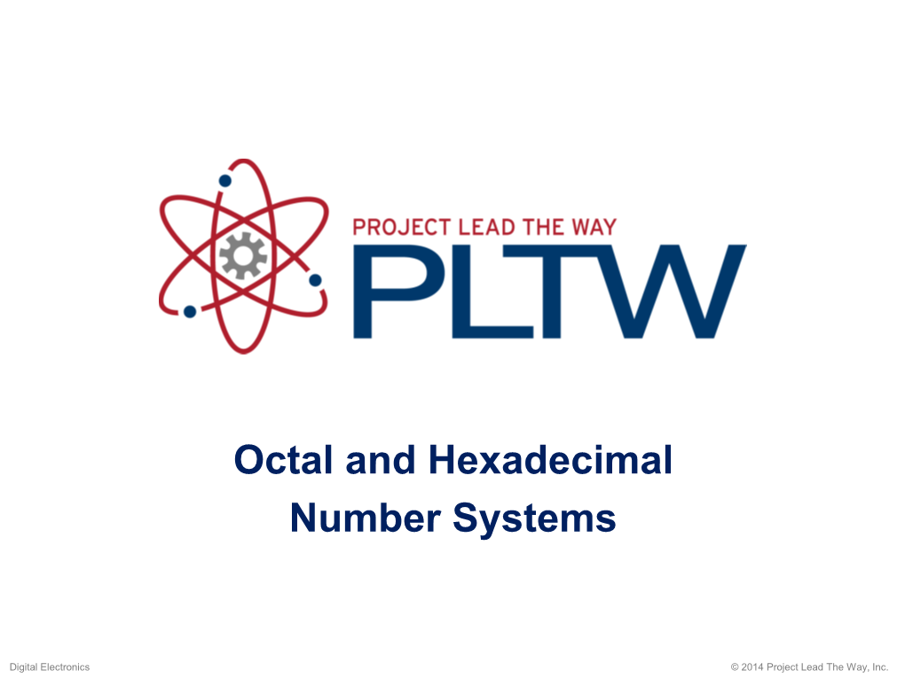 Octal & Hexadecimal Number Systems