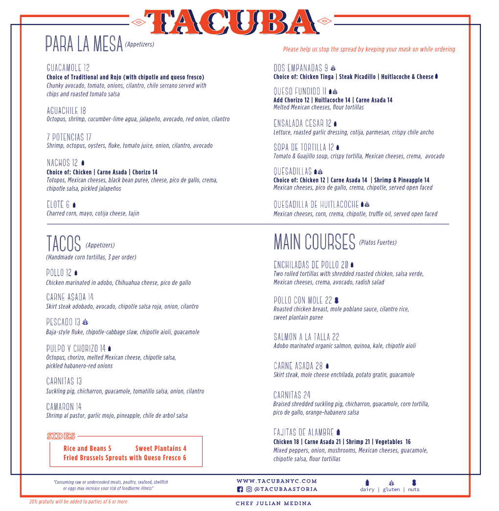 Tacuba Astoria | Lunch & Dinner