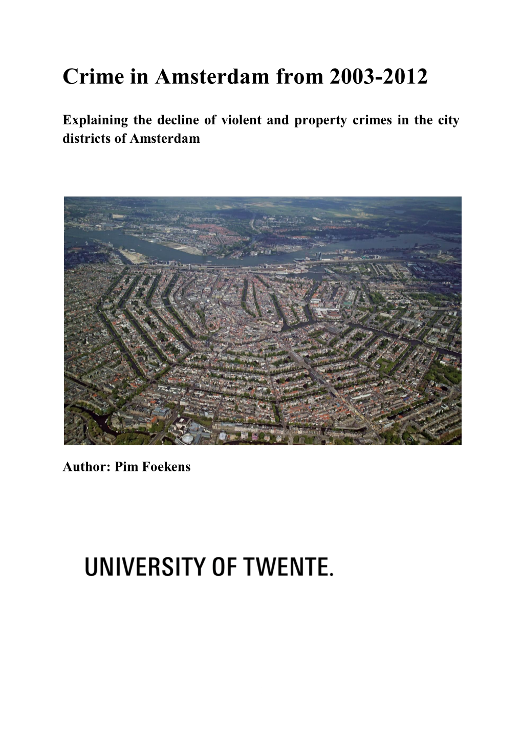 Crime in Amsterdam from 2003-2012