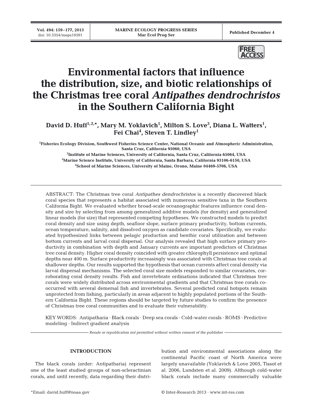 Environmental Factors That Influence the Distribution, Size, and Biotic