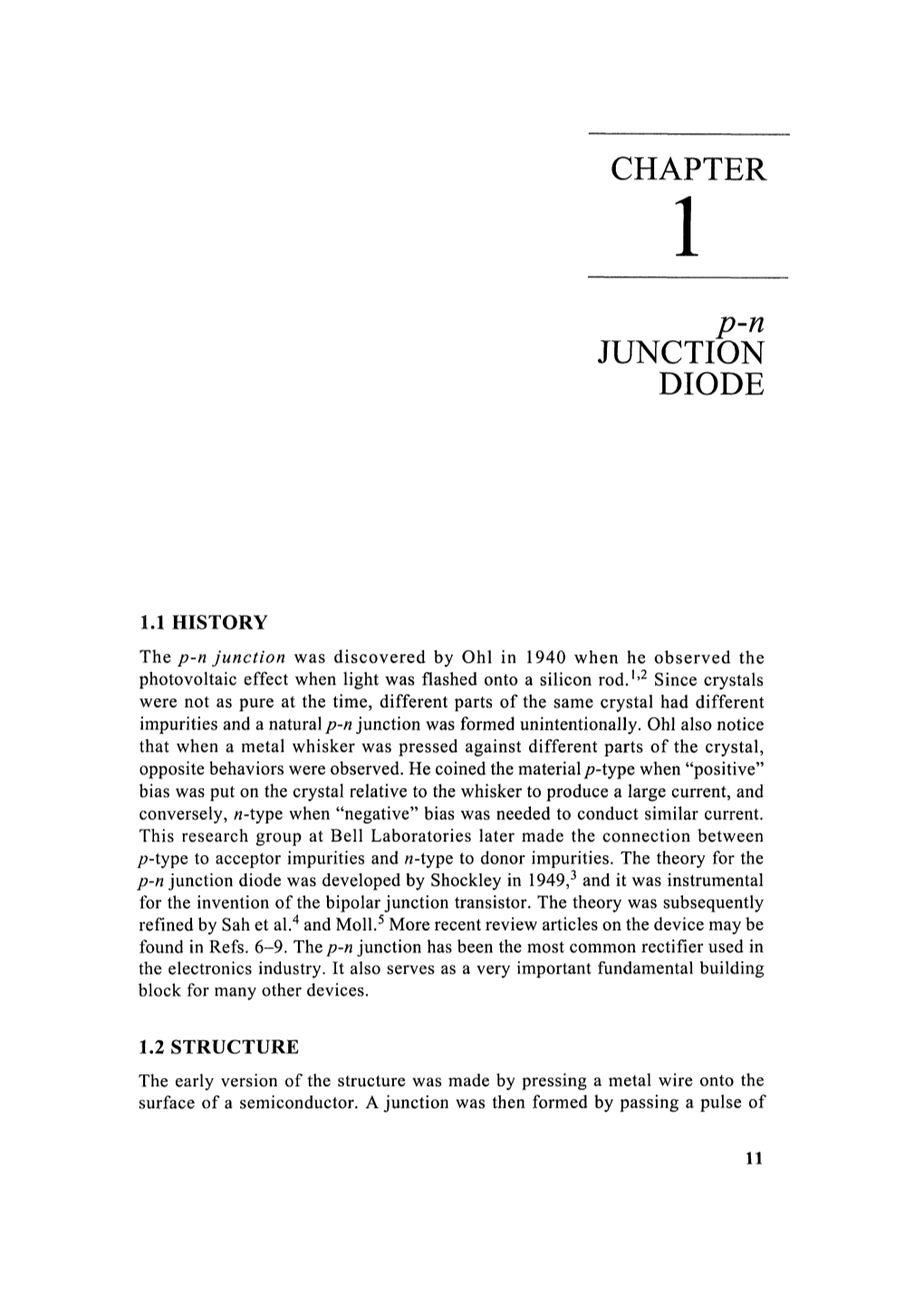 CHAPTER P-N JUNCTION DIODE