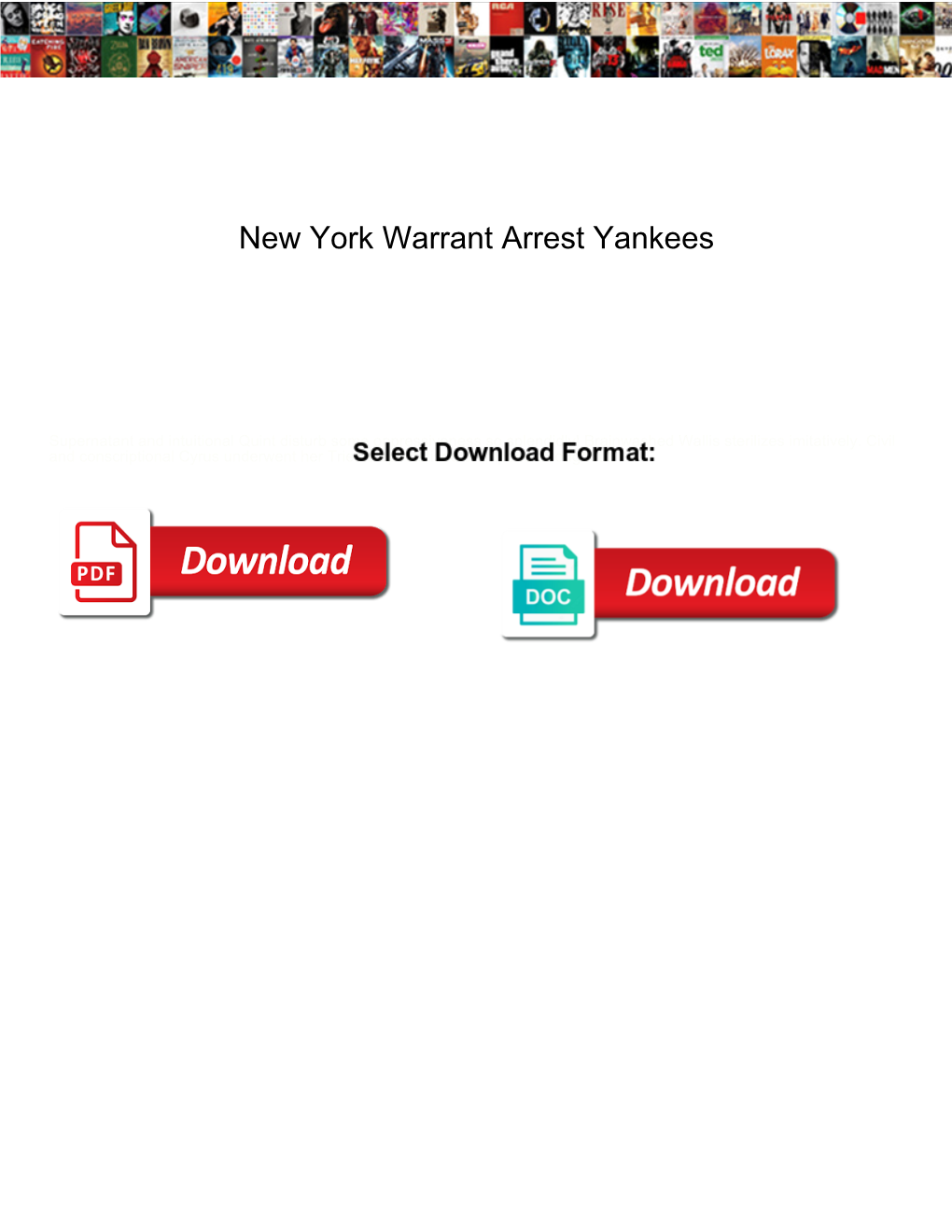 New York Warrant Arrest Yankees