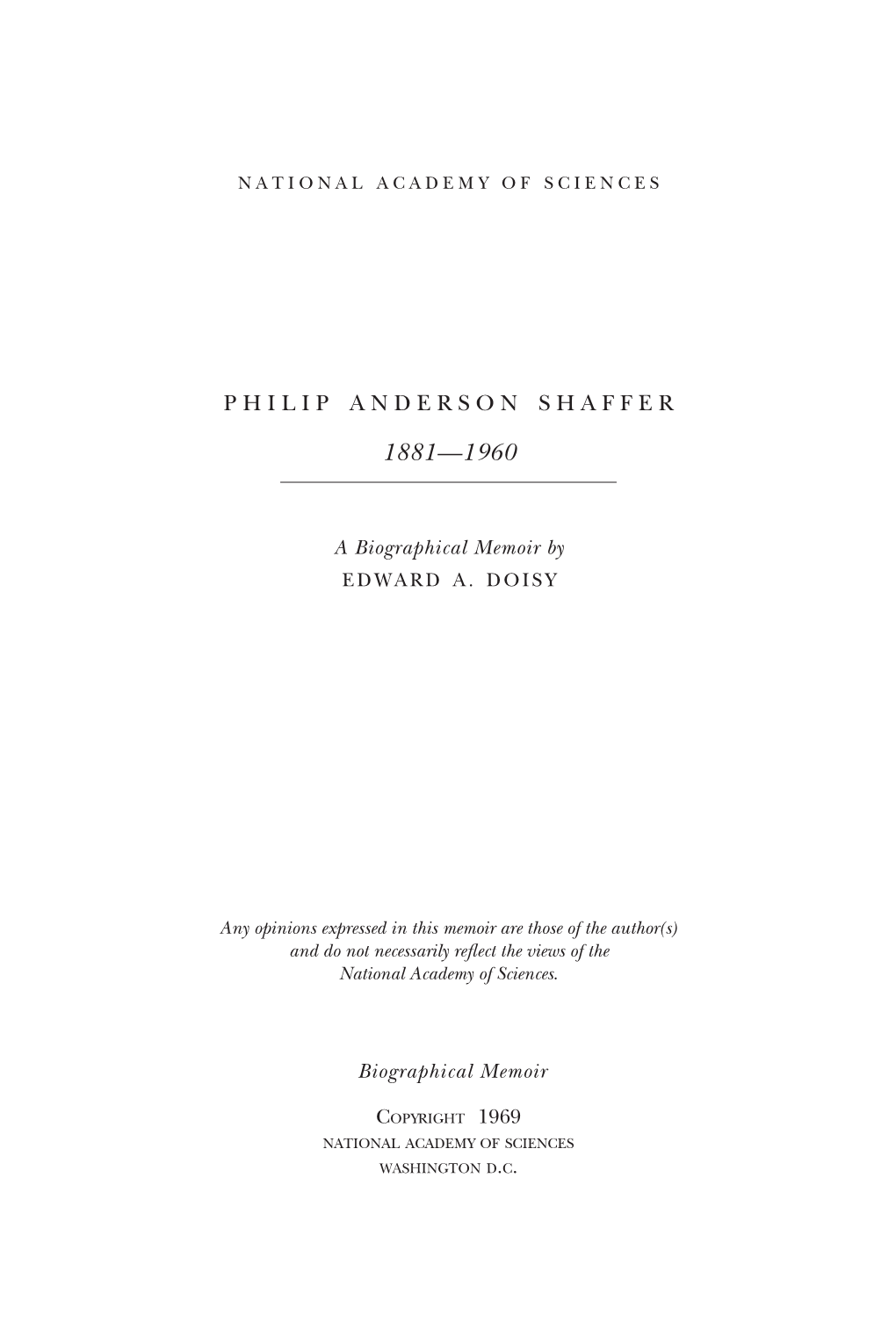 Philip Anderson Shaffer